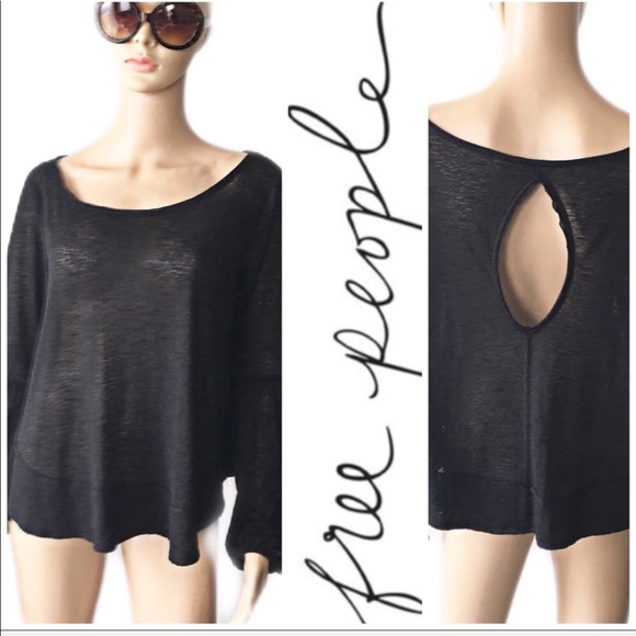 Free People Tops - ❤️ Free People Sheer Black Top Size M